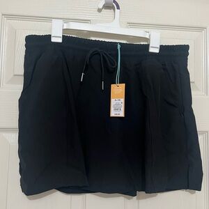 NWT Kona Sol Black High Waist Coverage Swim Skirt Bottoms. Size XL